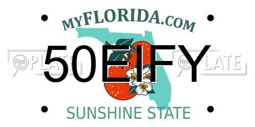 50EIFY Florida License Plate