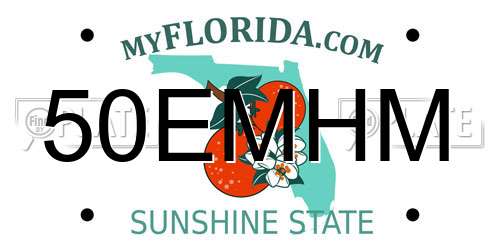 50EMHM Florida License Plate