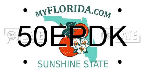 50EPDK Florida License Plate