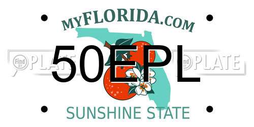 50EPL Florida License Plate
