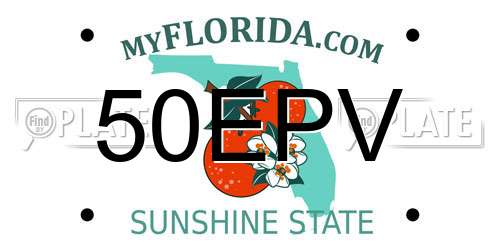50EPV Florida License Plate