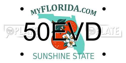 50EVD Florida License Plate