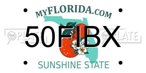 50FIBX Florida License Plate