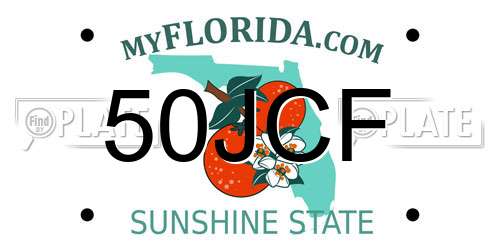 50JCF Florida License Plate