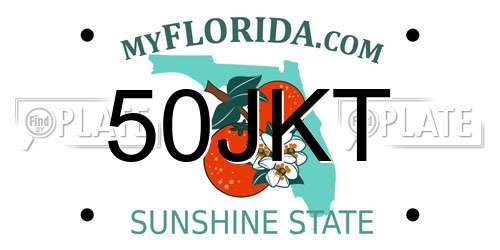 50JKT Florida License Plate