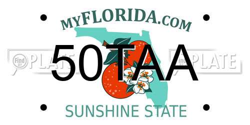 50TAA Florida License Plate