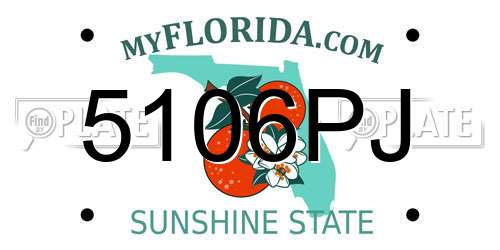 5106PJ Florida License Plate