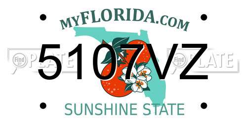 5107VZ Florida License Plate