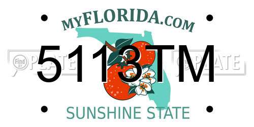 5113TM Florida License Plate