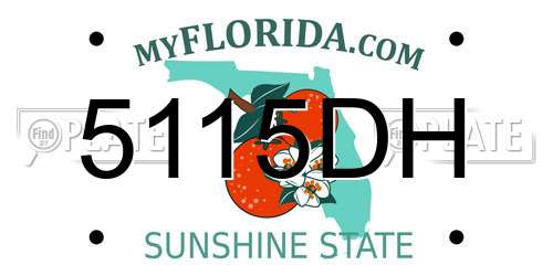 5115DH Florida License Plate