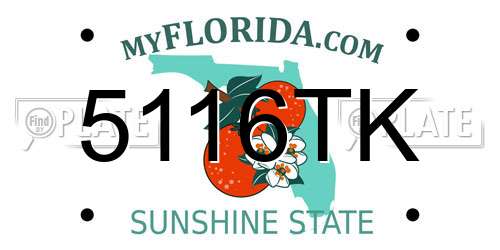 5116TK Florida License Plate