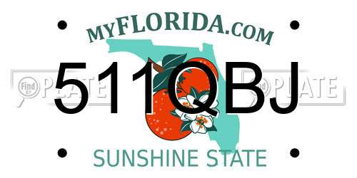 511QBJ Florida License Plate