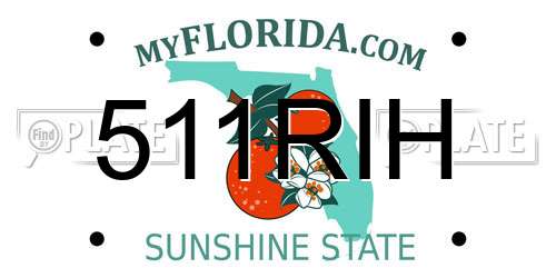 511RIH Florida License Plate