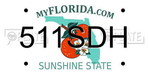 511SDH Florida License Plate
