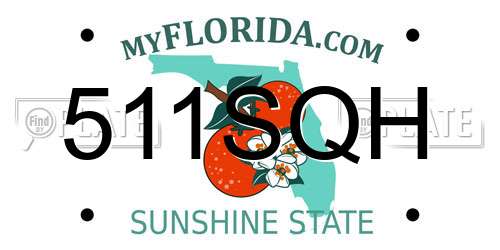 511SQH Florida License Plate