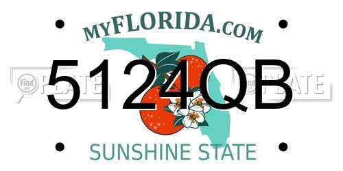 5124QB Florida License Plate