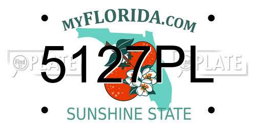 5127PL Florida License Plate