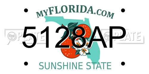 5128AP Florida License Plate