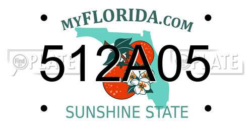 512A05 Florida License Plate