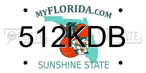512KDB Florida License Plate