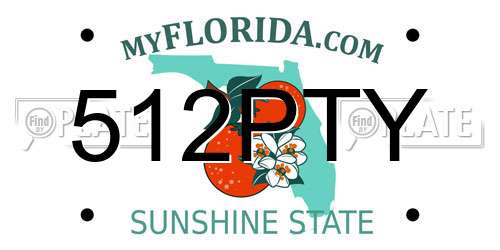 512PTY Florida License Plate