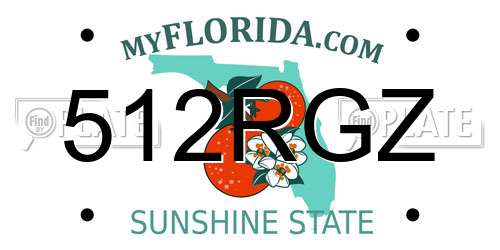 512RGZ Florida License Plate