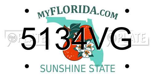 5134VG Florida License Plate