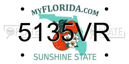 5135VR Florida License Plate