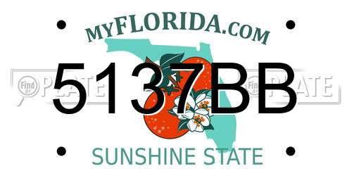 5137BB Florida License Plate