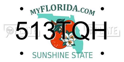 513TQH Florida License Plate