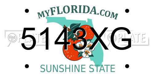 5143XG Florida License Plate