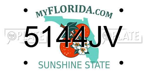 5144JV Florida License Plate
