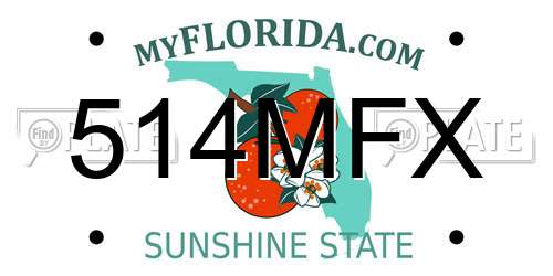 514MFX Florida License Plate
