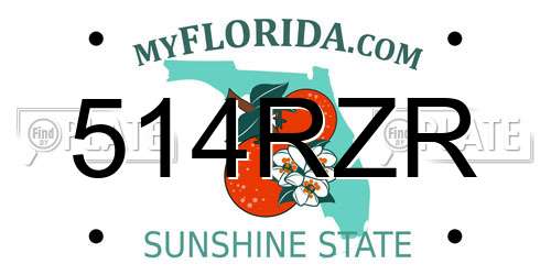 514RZR Florida License Plate