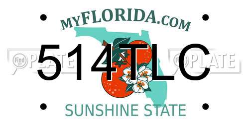 514TLC Florida License Plate
