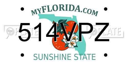 514VPZ Florida License Plate