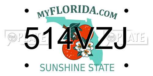 514VZJ Florida License Plate