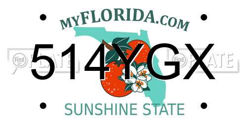 514YGX Florida License Plate