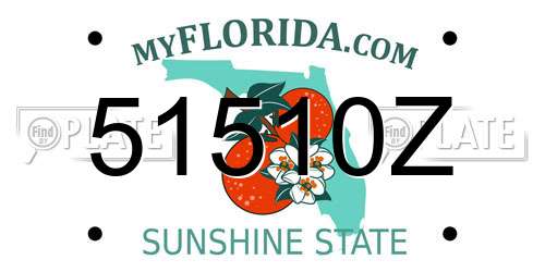 51510Z Florida License Plate