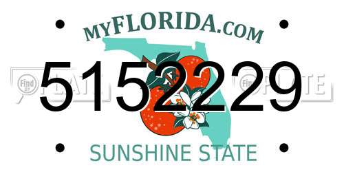 5152229 Florida License Plate