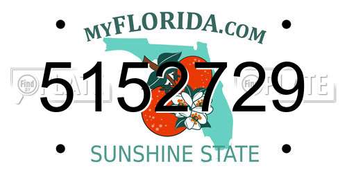5152729 Florida License Plate