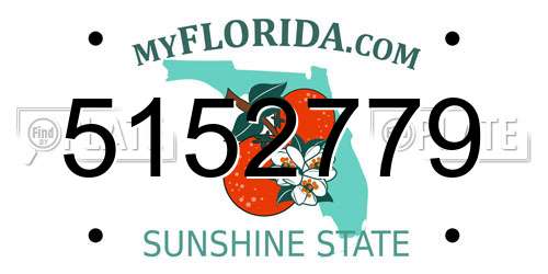 5152779 Florida License Plate