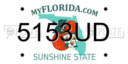5153UD Florida License Plate