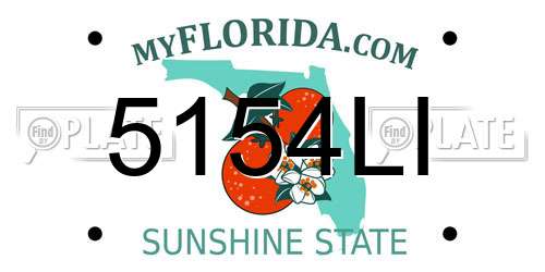 5154LI Florida License Plate