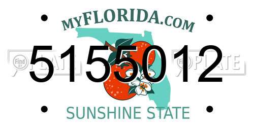 5155012 Florida License Plate