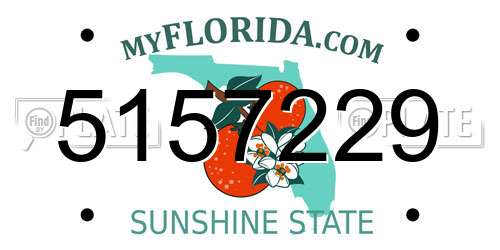 5157229 Florida License Plate