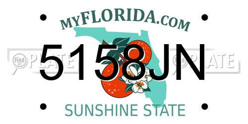 5158JN Florida License Plate