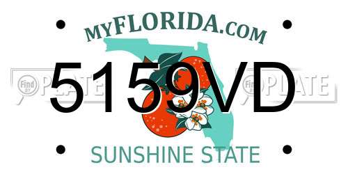 5159VD Florida License Plate