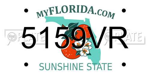 5159VR Florida License Plate