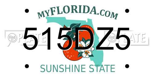 515DZ5 Florida License Plate